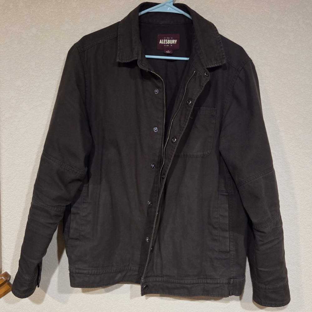 Alesbury Men's Dark Green Military Field Jacket - Picture 3 of 5